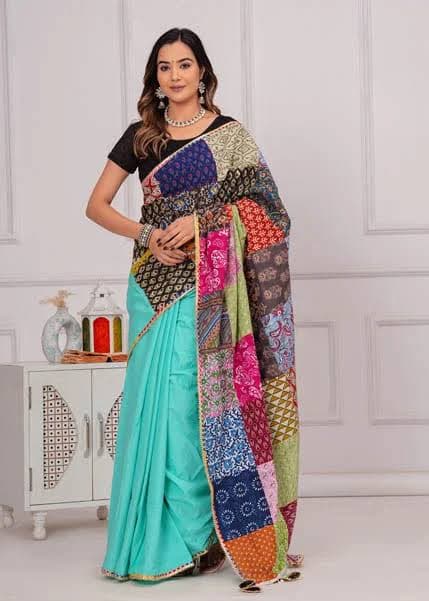 Traditional Pattu Saree — Gold Border